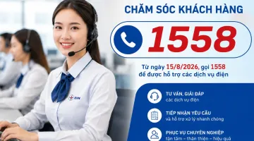 Công ty Điện lực Điện Biên thông tin về Tổng đài Chăm sóc khách hàng EVN 1558