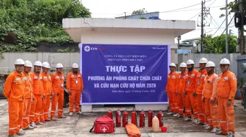 Điện lực Điện Biên Phủ thực tập phương án Phòng cháy chữa cháy và cứu nạn cứu hộ năm 2026