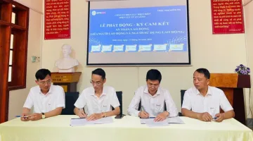 Điện lực Tuần Giáo nâng cao ý thức trách nhiệm qua lễ ký cam kết  an toàn lao động