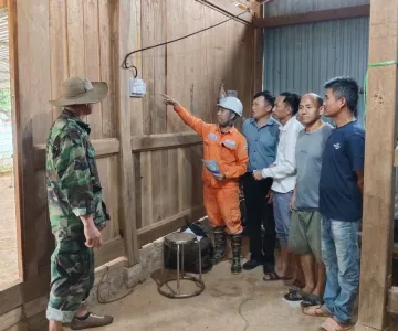 95 hộ dân bản Huổi Xuân, xã Na Sang chính thức được sử dụng điện lưới quốc gia