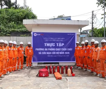 Điện lực Điện Biên Phủ thực tập phương án Phòng cháy chữa cháy và cứu nạn cứu hộ năm 2026