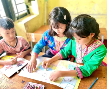 Lan tỏa thông điệp an toàn điện qua nét vẽ của học sinh vùng cao Mường Nhé