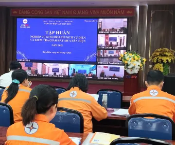 Công ty Điện lực Điện Biên tổ chức tập huấn nghiệp vụ Kinh doanh dịch vụ điện và Kiểm tra giám sát mua bán điện năm 2026