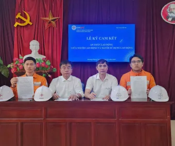 Quyết tâm đảm bảo an toàn lao động Phân xưởng Phát điện tổ chức lễ ký cam kết năm 2026