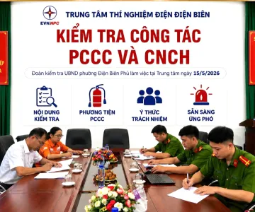 Tăng cường kiểm tra PCCC, đảm bảo an toàn tại Trung tâm thí nghiệm điện Điện Biên