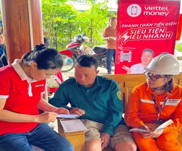 Điện lực TP Điện Biên Phủ đẩy mạnh chuyển đổi số: Thanh toán tiền điện không dùng tiền mặt qua Viettel Money