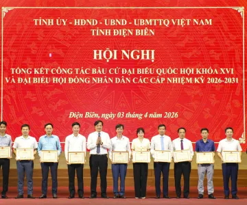 Công ty Điện lực Điện Biên nhận Bằng khen của UBND tỉnh vì thành tích xuất sắc trong công tác bầu cử nhiệm kỳ 2026-2031