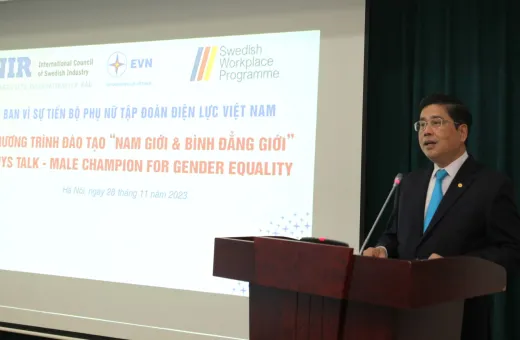 EVN và NIR tổ chức Chương trình đào tạo “Nam giới và Bình đẳng giới”