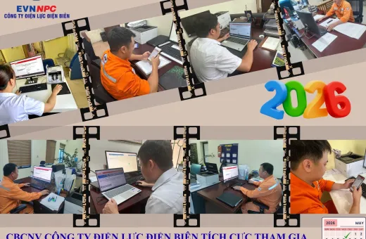 CBCNV Công ty Điện lực Điện Biên tích cực tham gia cuộc thi Tìm hiểu truyền thống ngành Công Thương năm 2026
