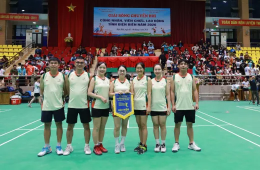 PC Điện Biên sôi nổi tranh tài tại Giải Bóng chuyền hơi CNVCLĐ tỉnh năm 2026