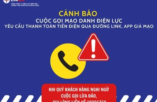 Cảnh báo mạo danh nhân viên Điện lực liên hệ khách hàng yêu cầu thanh toán tiền điện vào link/APP giả mạo