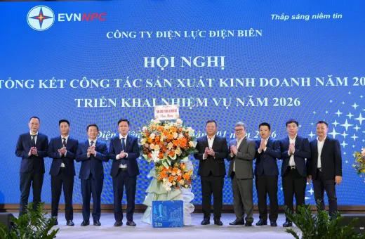 CÔNG TY ĐIỆN LỰC ĐIỆN BIÊN TỔ CHỨC HỘI NGHỊ TỔNG KẾT CÔNG TÁC NĂM 2025 VÀ TRIỂN KHAI NHIỆM VỤ NĂM 2026