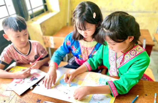 Lan tỏa thông điệp an toàn điện qua nét vẽ của học sinh vùng cao Mường Nhé