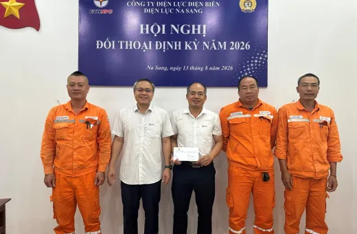 Điện lực Na Sang (Công ty Điện lực Điện Biên) tổ chức đối thoại định kỳ năm 2026 với Người lao động