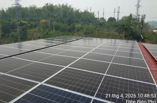 PC Điện Biên lắp đặt điện mặt trời mái nhà,  thúc đẩy sử dụng năng lượng xanh