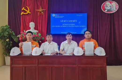 Quyết tâm đảm bảo an toàn lao động Phân xưởng Phát điện tổ chức lễ ký cam kết năm 2026