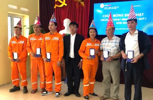Phân xưởng Phát điện tổ chức sinh nhật cho CBCNV có ngày sinh trong Quý I năm 2026