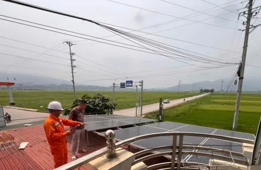Điện lực Thanh An đẩy mạnh phát triển điện mặt trời mái nhà theo mô hình "tự sản xuất, tự tiêu thụ"