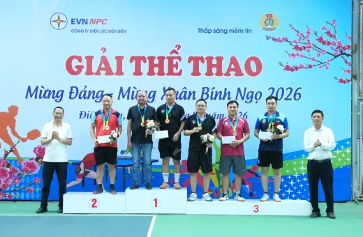 CÔNG TY ĐIỆN LỰC ĐIỆN BIÊN SÔI NỔI GIẢI THỂ THAO KHAI XUÂN, TẠO ĐỘNG LỰC THỰC HIỆN THẮNG LỢI NHIỆM VỤ NĂM 2026