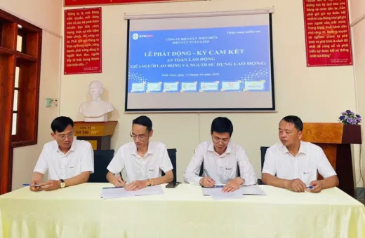 Điện lực Tuần Giáo nâng cao ý thức trách nhiệm qua lễ ký cam kết  an toàn lao động