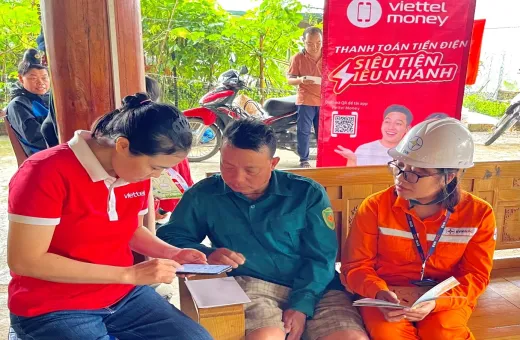 Điện lực TP Điện Biên Phủ đẩy mạnh chuyển đổi số: Thanh toán tiền điện không dùng tiền mặt qua Viettel Money
